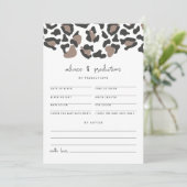 Invitation AUBREE Leopard Baby Advice and Predictions Card (Debout devant)