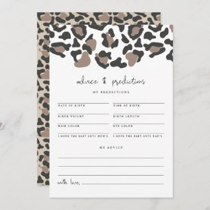 Invitation AUBREE Leopard Baby Advice and Predictions Card