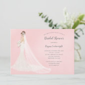 Invitation Auburn Bride dans Lace Gown Élégante Fête des mari (Debout devant)