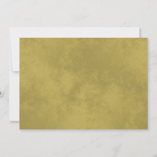 Invitation Auburn Brown & Gold Mariage Répétition & Dîner (Dos)