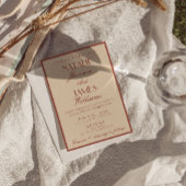 Invitation Auburn Copper Old Money QR Code Photo Wedding