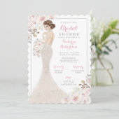 Invitation Auburn Glam Bride dans la Fête des mariées de Gown (Debout devant)