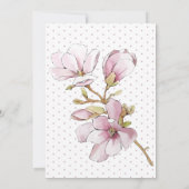 Invitation Auburn Hair Bride Floral Fête des mariées (Dos)