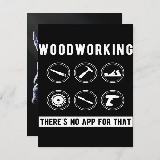 Invitation Aucune application pour le travail du bois (Devant / Derrière)