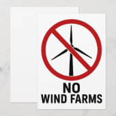 Invitation Aucune ferme éolienne - Aucune éolienne (Devant / Derrière)