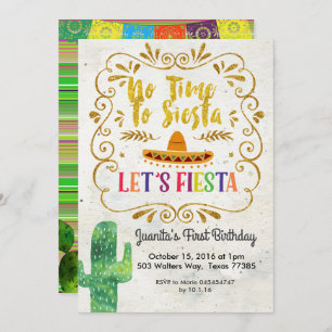 Invitation Aucune heure à la sièste, ne nous a laissés or