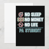 Invitation Aucune vie Étudiant en PA Assistant de médecin Méd (Devant / Derrière)