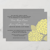 Invitation audacieuse de mariage d'hortensia (Devant / Derrière)