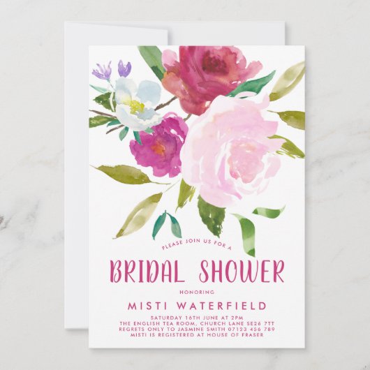 Invitation Audacieuse Florale (Devant)