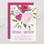 Invitation Audacieuse Florale (Devant / Derrière)