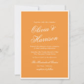 Invitation audacieuse moderne orange rose écrasé d (Devant)