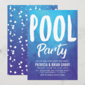 Invitation audacieuse pour une fête à la piscine e (Devant / Derrière)