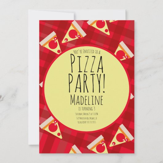 Invitation audacieuse pour une fête d'anniversaire (Devant)