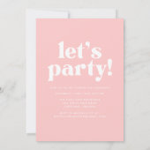 Invitation Audacieuse Typographie Blush Pink Photo Graduation (Dos)