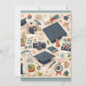 Invitation Audacieux début du diplôme universitaire (Dos)