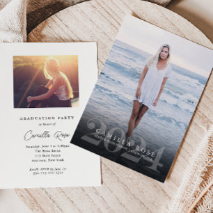 Invitation Audacieux Elegance 2024 Graduation Photo Invitatio