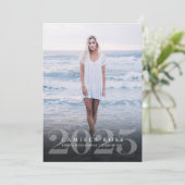 Invitation Audacieux Elegance 2025 Graduation Photo Invitatio (Debout devant)