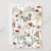 Invitation Audacieux Fleur sauvage Rustique Floral Baby Anniv (Dos)