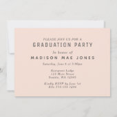 Invitation Audacieux Moderne Chic Photo Graduation Party Invi (Dos)