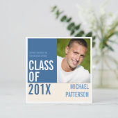 Invitation Audacieux Moderne Guy Graduation Party Photo Invit (Debout devant)