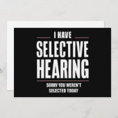 Invitation Audience Sélective Désolé Drôle Dire Humoristique (Devant / Derrière)