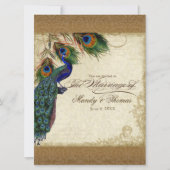 Invitation Audrey Jeanne Peacock & Feathers Vintage Damask (Devant)