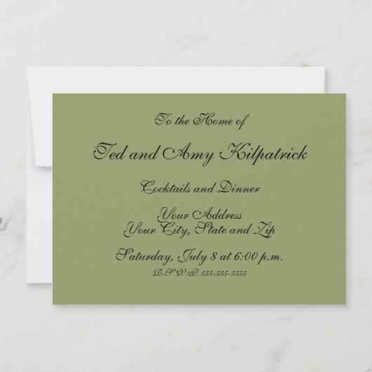 Invitation Audubon Raven Oiseau classique (Dos)