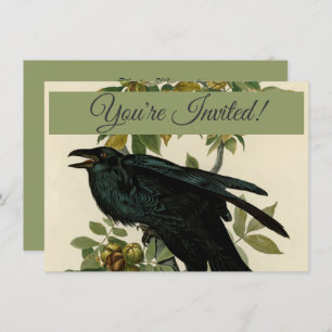 Invitation Audubon Raven Oiseau classique