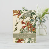 Invitation Audubon Throsé de colibri (Debout devant)