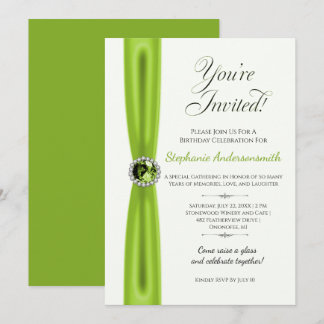 Invitation August Birthday Celebration - Peridot