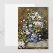 Invitation Auguste Renoir - Bouquet de printemps (Devant / Derrière)