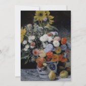 Invitation Auguste Renoir - Fleurs mixtes dans un P d'orfèvre (Devant)