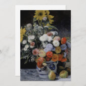Invitation Auguste Renoir - Fleurs mixtes dans un P d'orfèvre (Devant / Derrière)