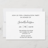 Invitation Aujourd'hui et puis la fête de la graduation - Pho (Dos)