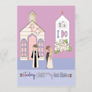 Invitation Aujourd'hui, je marie mon meilleur ami