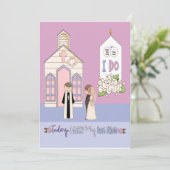 Invitation Aujourd'hui j'épouse ma meilleure amie (Debout devant)