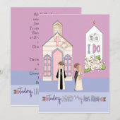 Invitation Aujourd'hui j'épouse ma meilleure amie (Devant / Derrière)