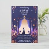 Invitation Aujourd'hui Luxe Fuchsia Crown Royal Blue Fête des (Debout devant)