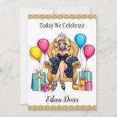 Invitation Aujourd'hui, nous célébrons votre anniversaire | D (Devant)