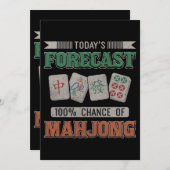 Invitation Aujourd'hui Prévision 100 Chance du Mahjong Parti  (Devant / Derrière)