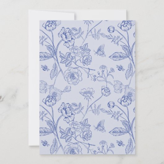 Invitation AURELIA Chinoiserie Quelque chose de bleu Fête des (Dos)