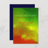 Invitation AURORA BOREALIS Bar Bat mitzvah Party Card (Devant / Derrière)