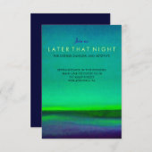 Invitation AURORA BOREALIS Bar Bat mitzvah Party Card (Devant / Derrière)