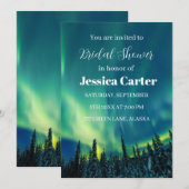 Invitation Aurora Borealis Northern Lights Fête des mariées (Devant / Derrière)