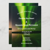 Invitation aurores boréales Aurora Borealis étoiles Sky Maria (Devant / Derrière)