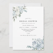 Invitation AUSHA Bleu bleu floral Fête des mariées bleue (Devant)