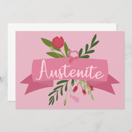 Invitation Austenite II (Devant / Derrière)