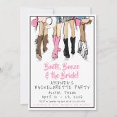 Invitation Austin Bachelorette Party Boots & Besties (Devant)
