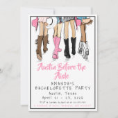 Invitation Austin Before the Aisle Bachelorette Party (Devant)