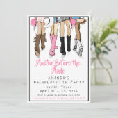 Invitation Austin Before the Aisle Bachelorette Party (Debout devant)